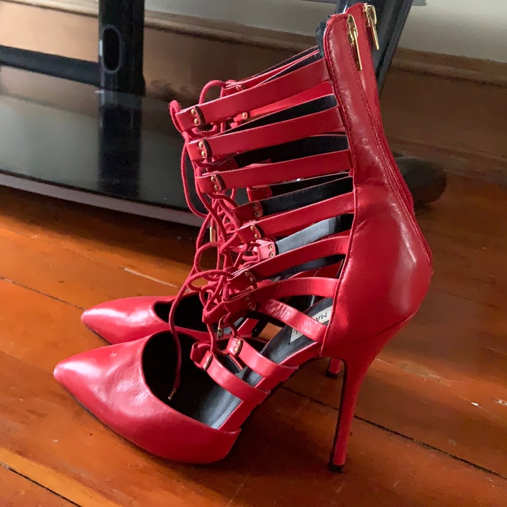 Steven Madden laced booties.
